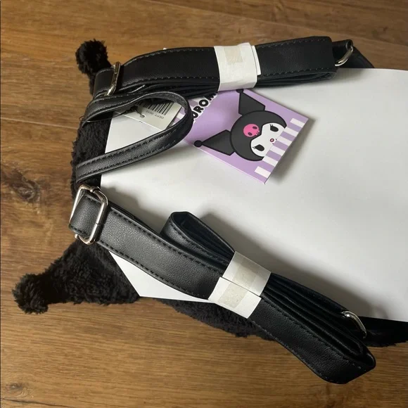 One Left! LOUNGEFLY (Sanrio)-NWT Fluffy Kuromi Mini Backpack - Picture 13 of 15